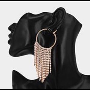 Hoop fringe earrings